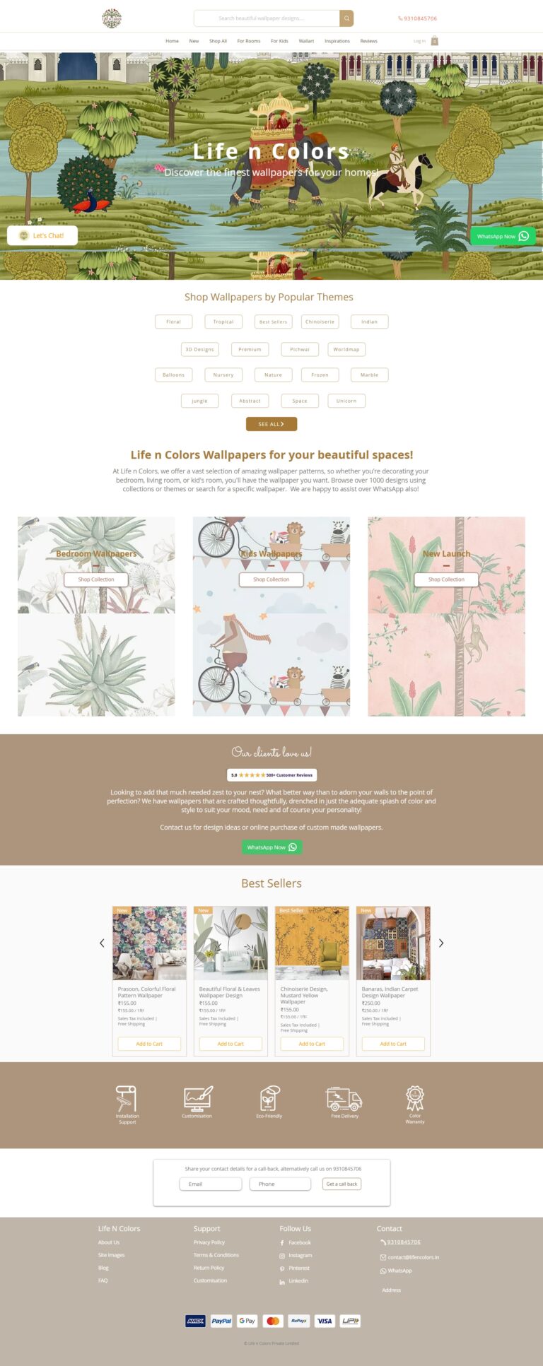 Wallpaper Ecommerce Wix Site Design | Yudha Global